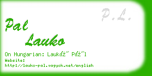 pal lauko business card